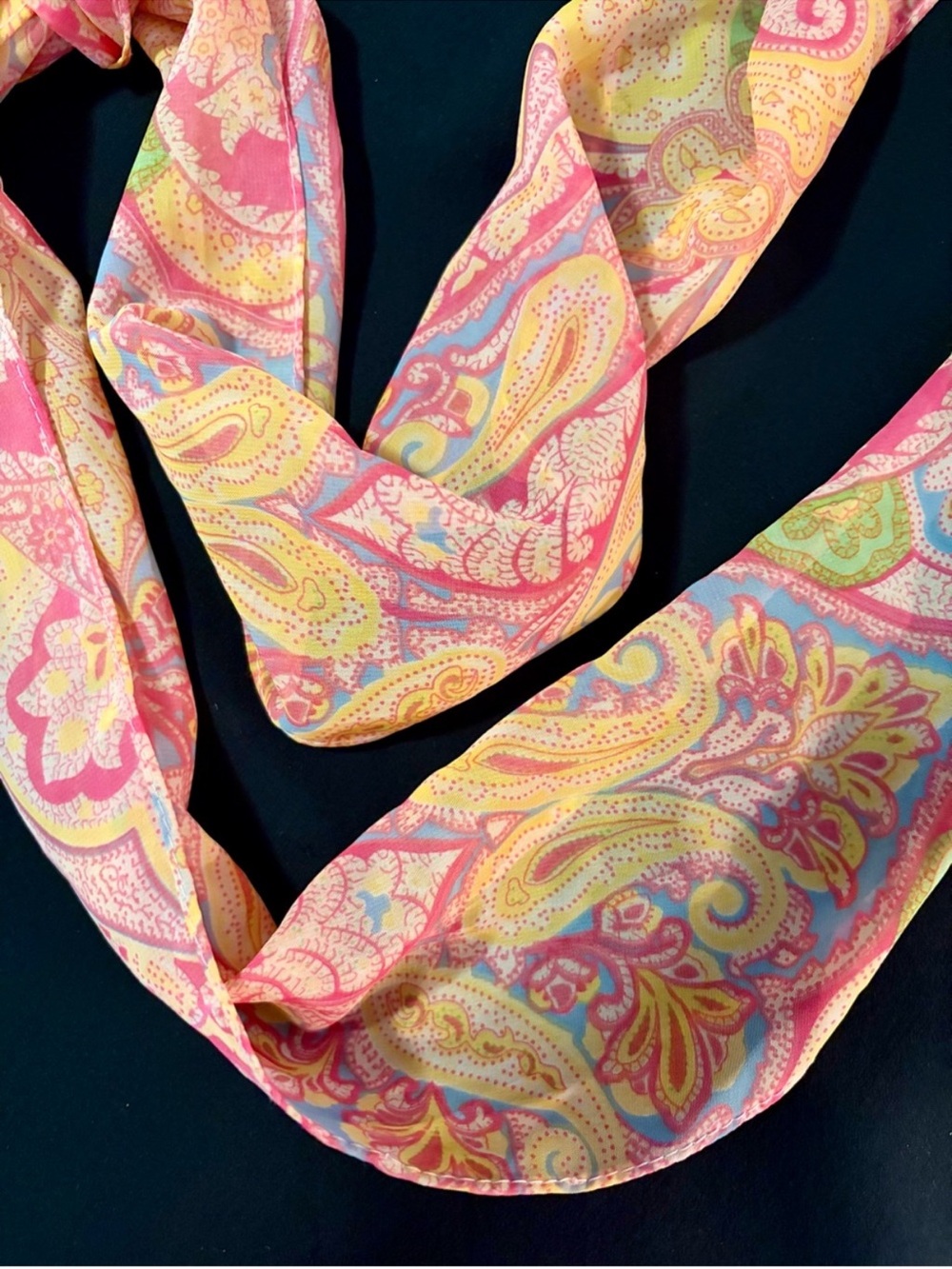 New Pink Paisley Neck Scarf Gorgeous